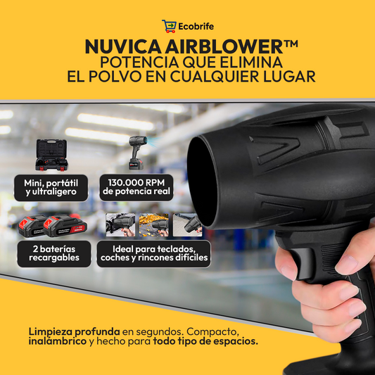 Nuvica AirBlower™ - El Mini Soplador Más Fuerte para Una Limpieza Impecable