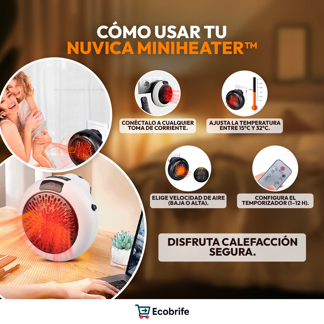 Nuvica MiniHeater™ - Calor inmediato y bajo consumo. El invierno mas calido sin vaciar tu bolsillo