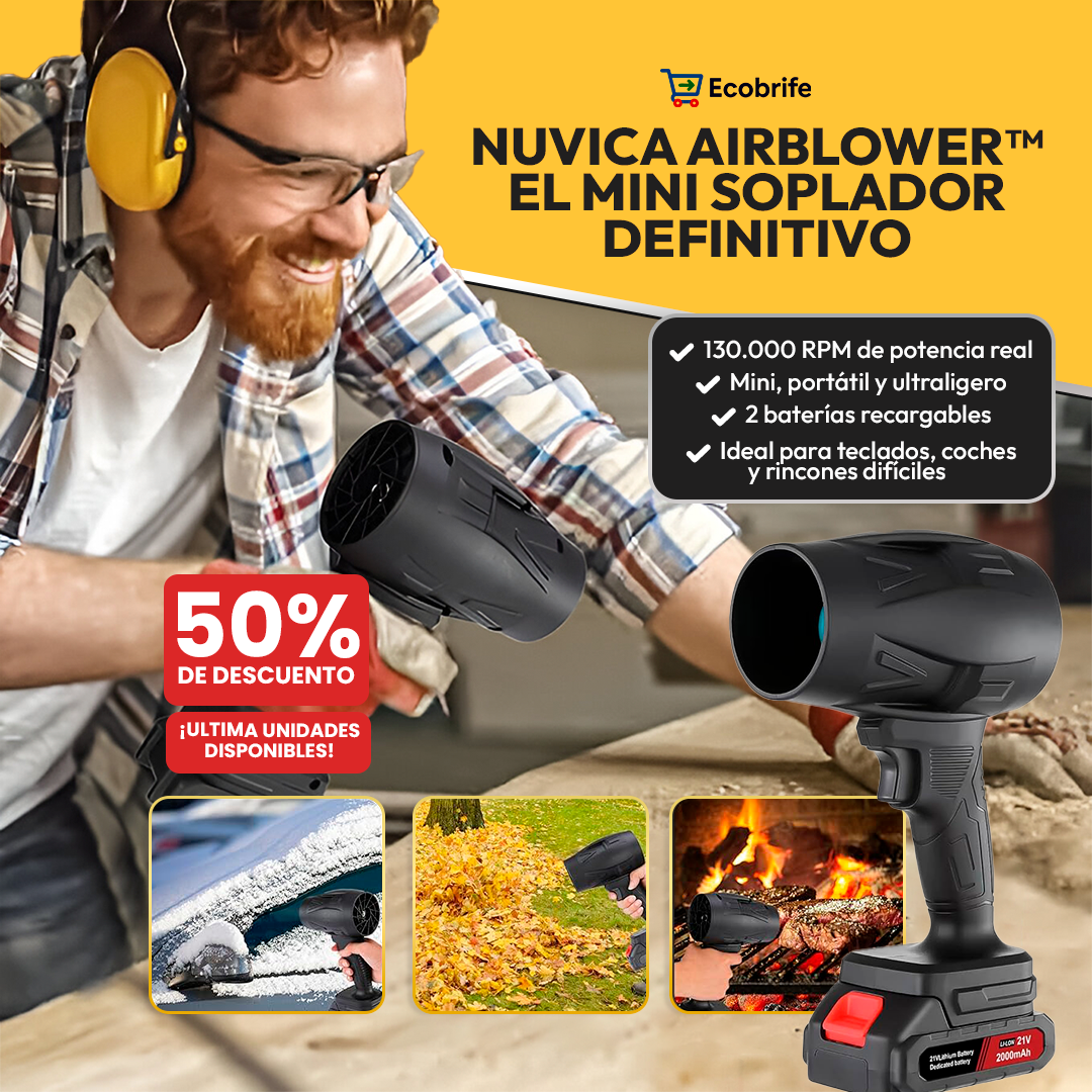 Nuvica AirBlower™ - El Mini Soplador Más Fuerte para Una Limpieza Impecable